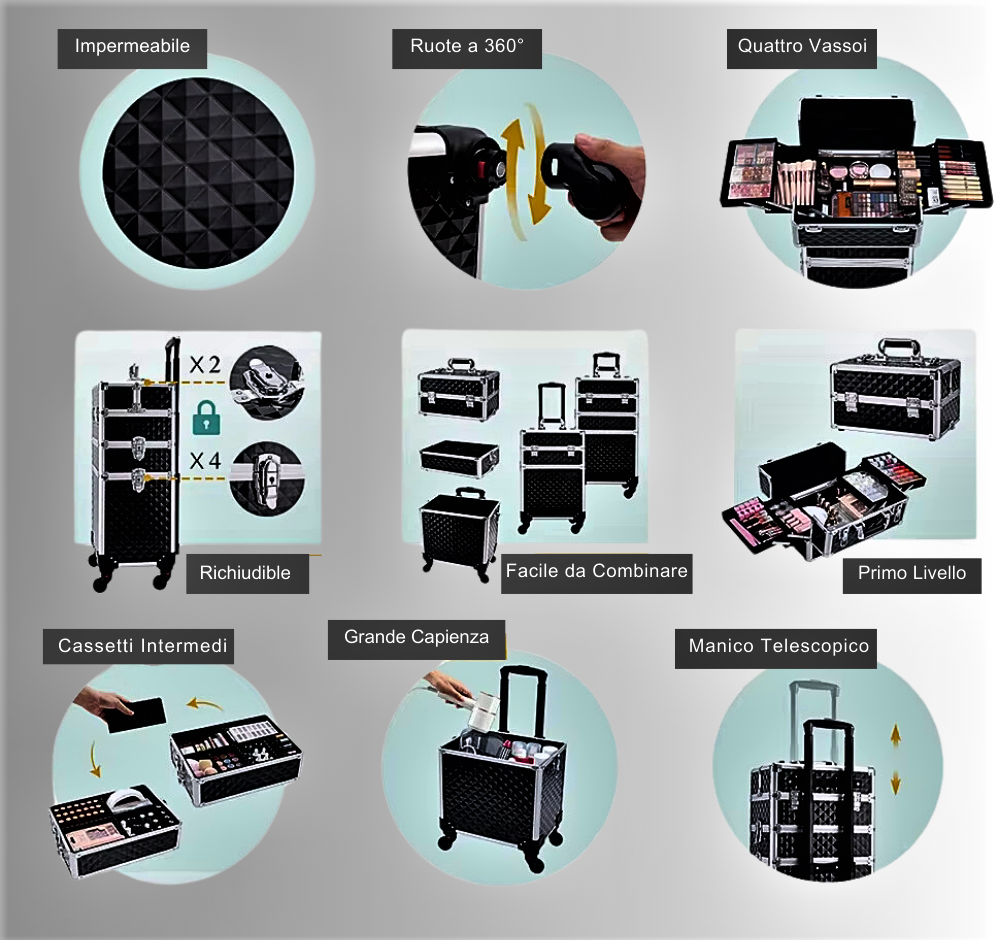 Carrito de belleza profesional: organización y estilo a tu alcance