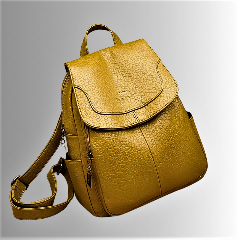 Mochila de piel de becerro martillada: lujo, refinamiento y artesanía