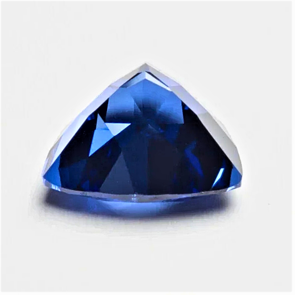 Zaffiro Royal Blue Lab Grown Taglio Trillion Certificato