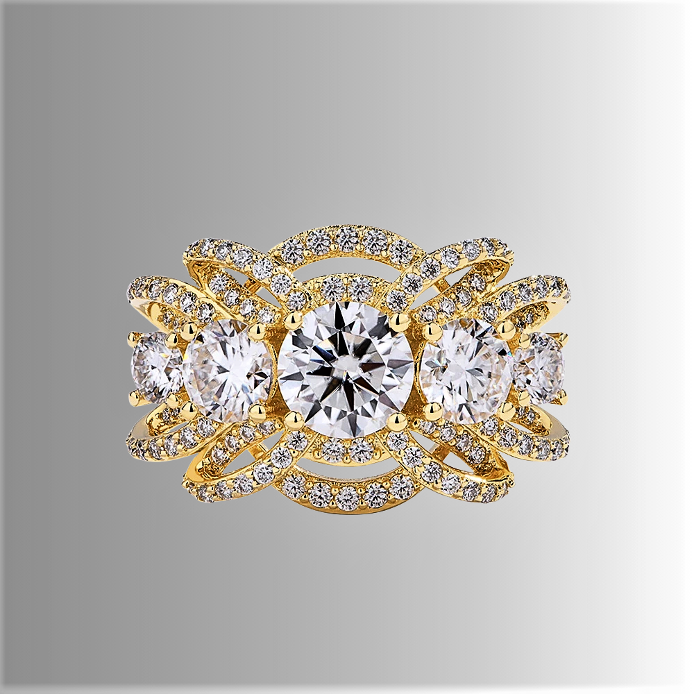 Anello a Corona con Moissaniti D Color VVS1