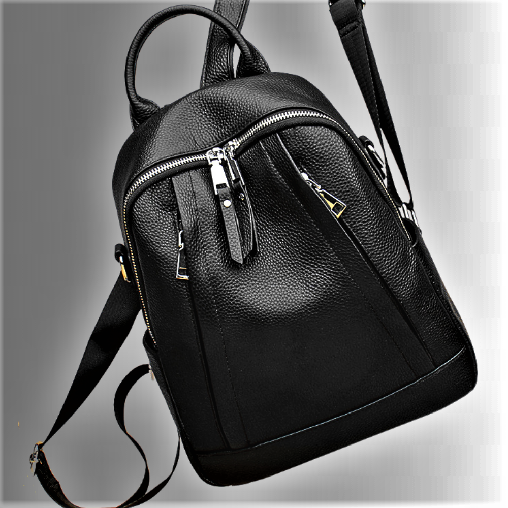 Mochila de piel de becerro negra Suavidad y elegancia