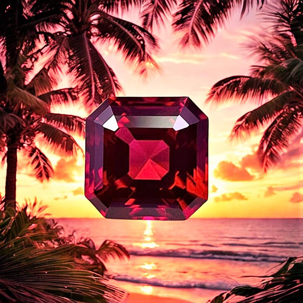Rubino Lab Grown Taglio Asscher Certificato