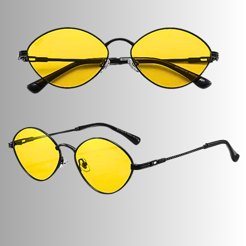 Gafas de sol GCV de aleación de titanio ovaladas: elegancia atemporal
