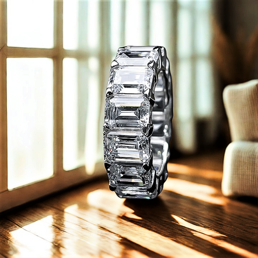 Eternity con Zirconi AAA Taglio Smeraldo