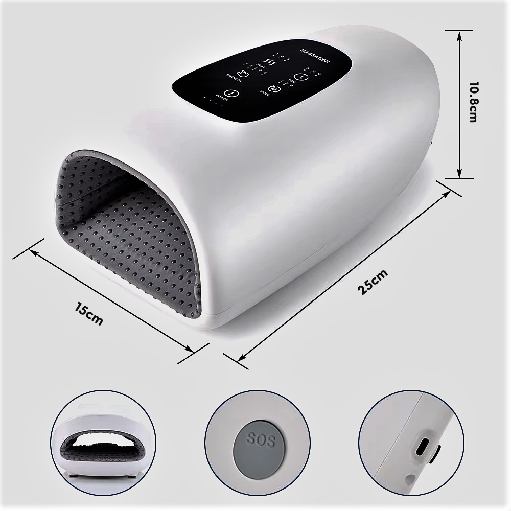 Dispositivo médico electrónico para masajes de masoterapia, shiatsu y acupuntura para manos y muñecas