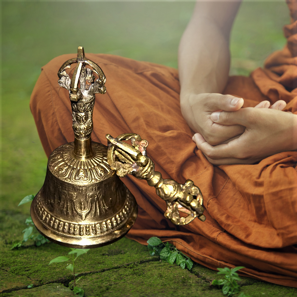 Campana de meditación budista tibetana y juego de dorje: encuentre la armonía interior