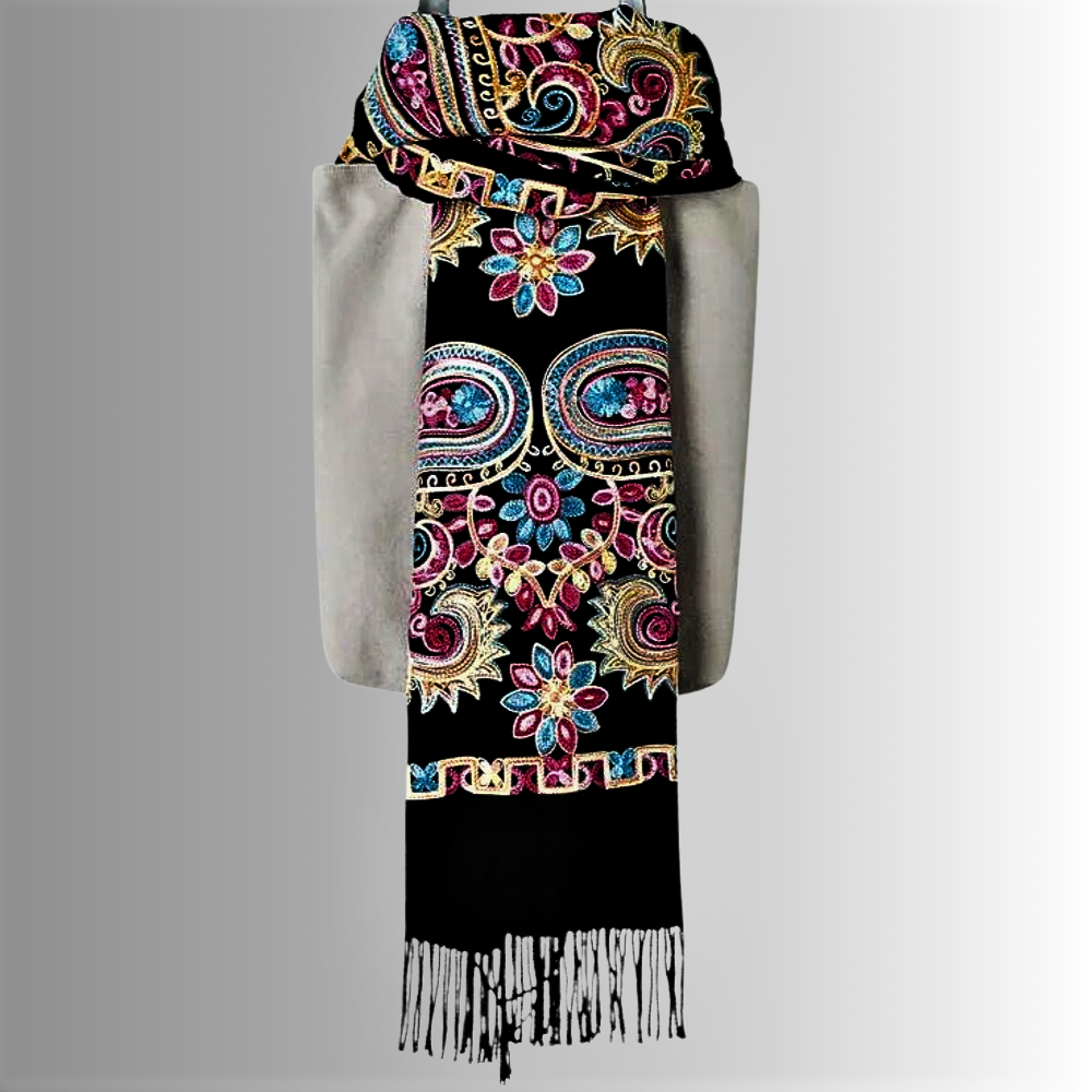 Pashmina Ricamata a Mano Eleganza dalla Tradizione Orientale