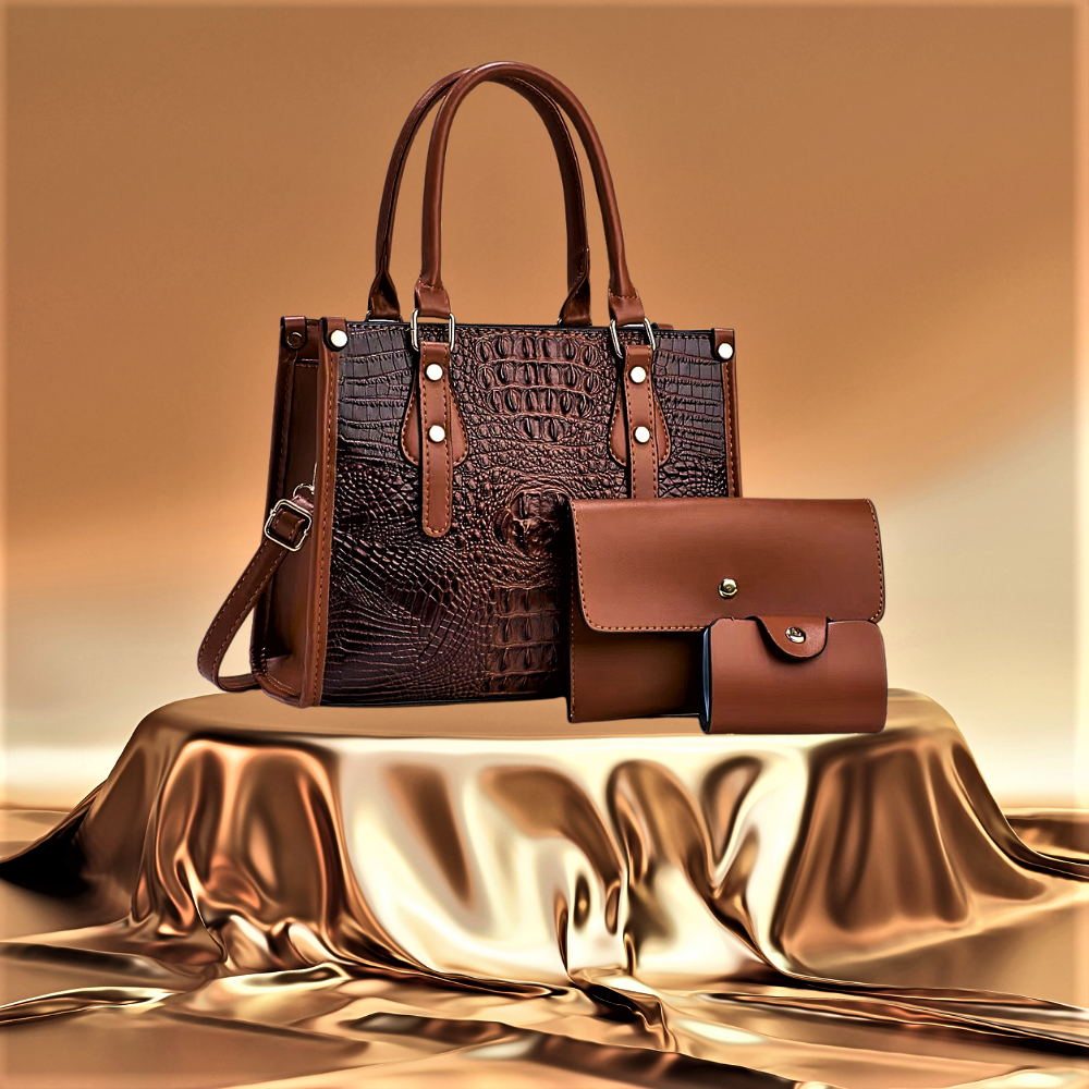 Conjunto de bolso, clutch y cartera Refinamiento atemporal