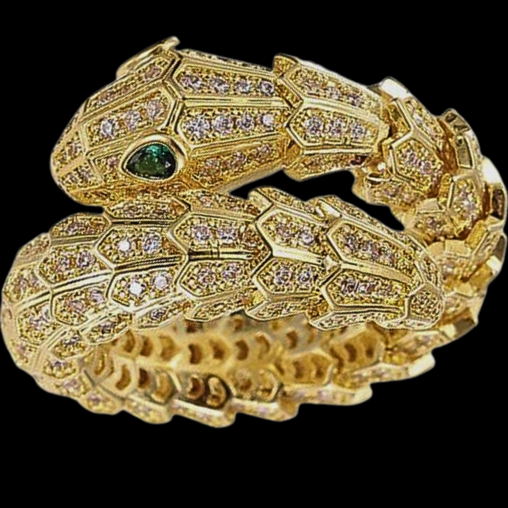 Parure Bracciale e Anello "Serpente" Ode alla Maestria Orafa Italiana