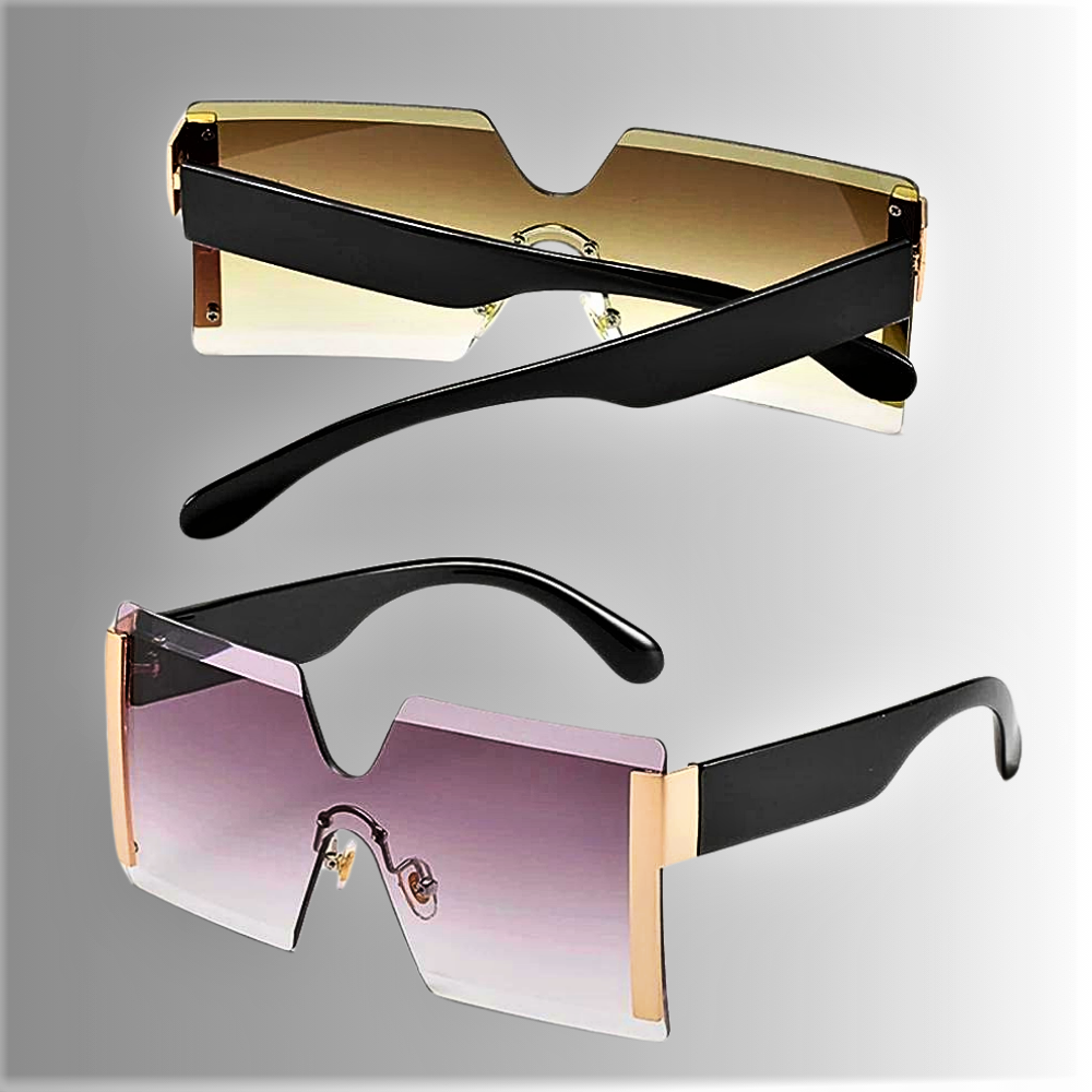 Gafas de sol cuadradas de gran tamaño, elegancia y diseño