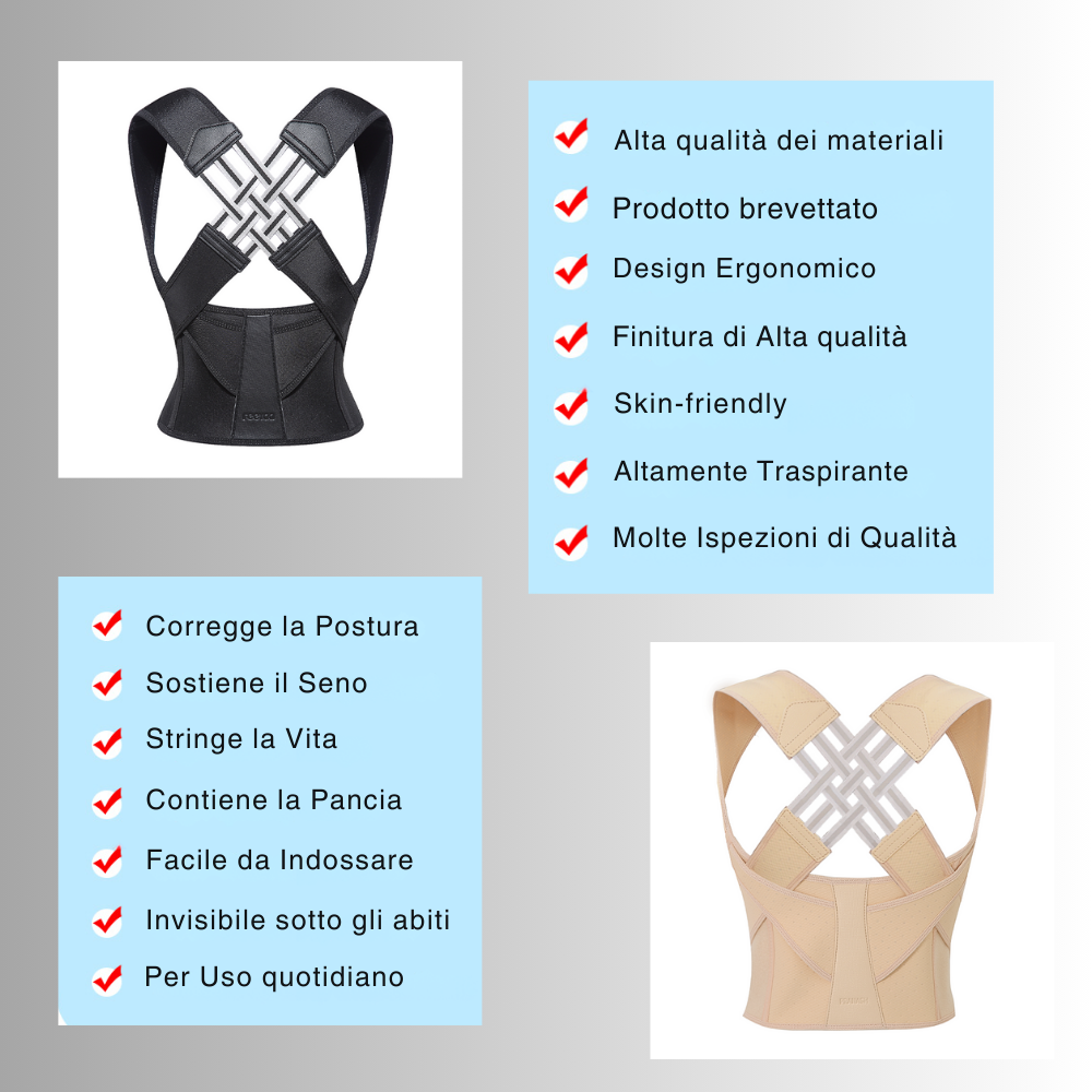Corsé ortopédico corrector de postura Salud y elegancia para tu espalda