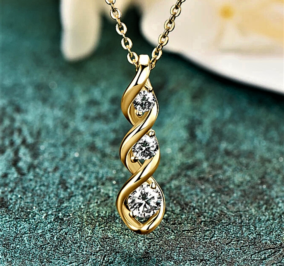 Collana Spirale Luminosa – Brillantezza Essenziale