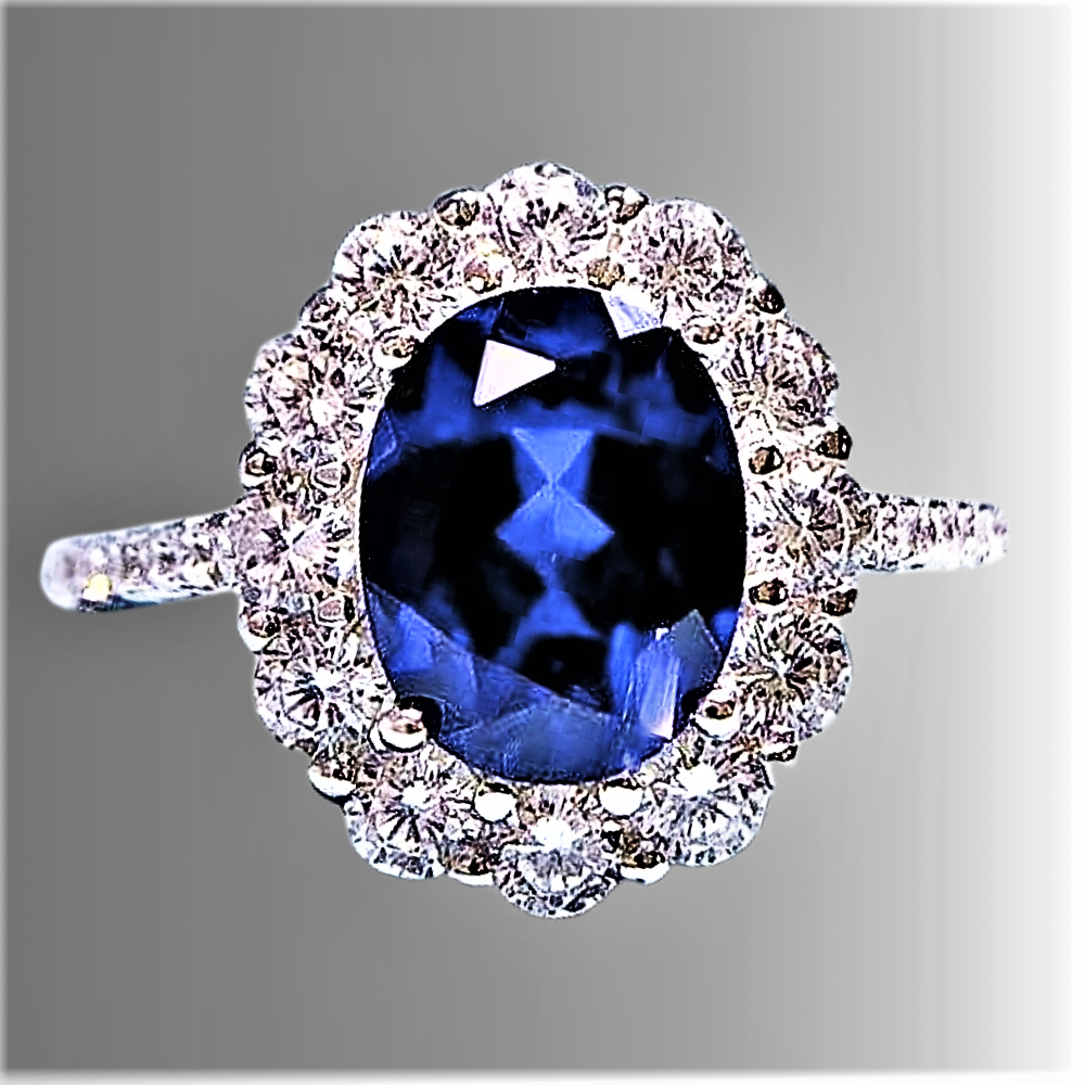 "Blue Flower" Ring Timeless Italian Elegance