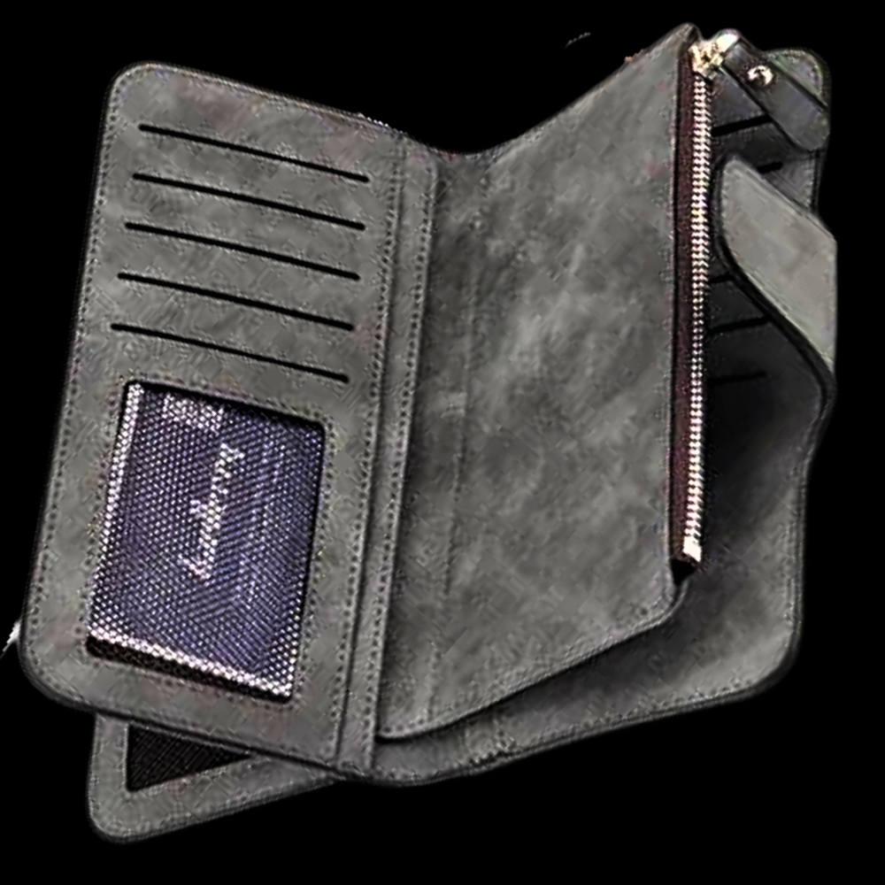 Cartera de gamuza elegante y funcional