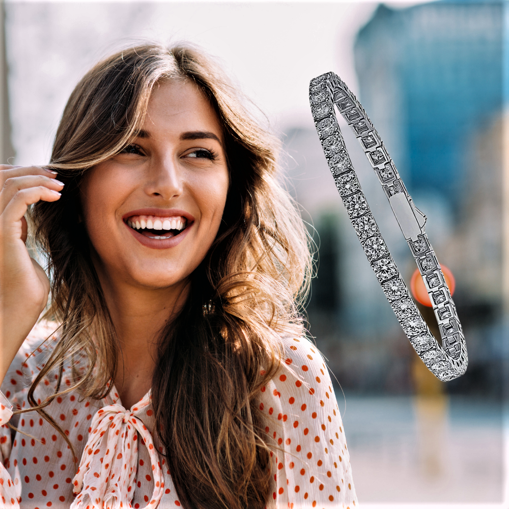 Pulseras de tenis de moissanita: lujo de luminosidad infinita