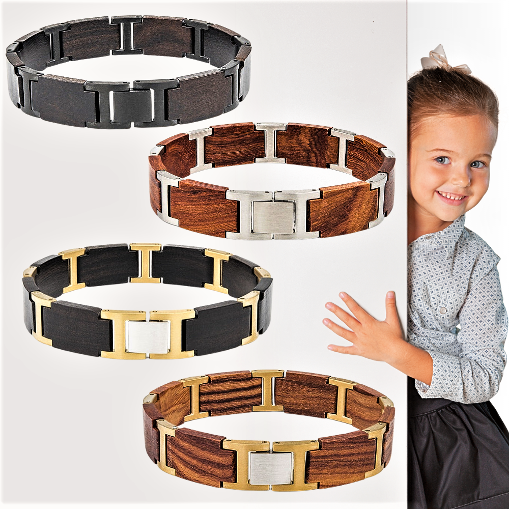 Pulsera de Madera y Acero - Cada día en Armonía con la Naturaleza