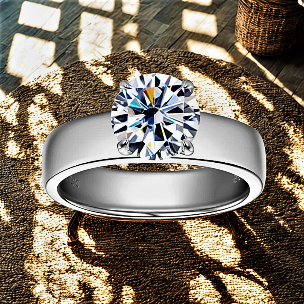 Solitario con Moissanite D Color VVS1 da ct 2,00