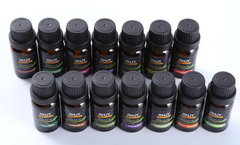Set di Oli Essenziali 100% Bio per Aromaterapia e Massaggi: Un Arcobaleno di Fragranze per il Tuo Benessere