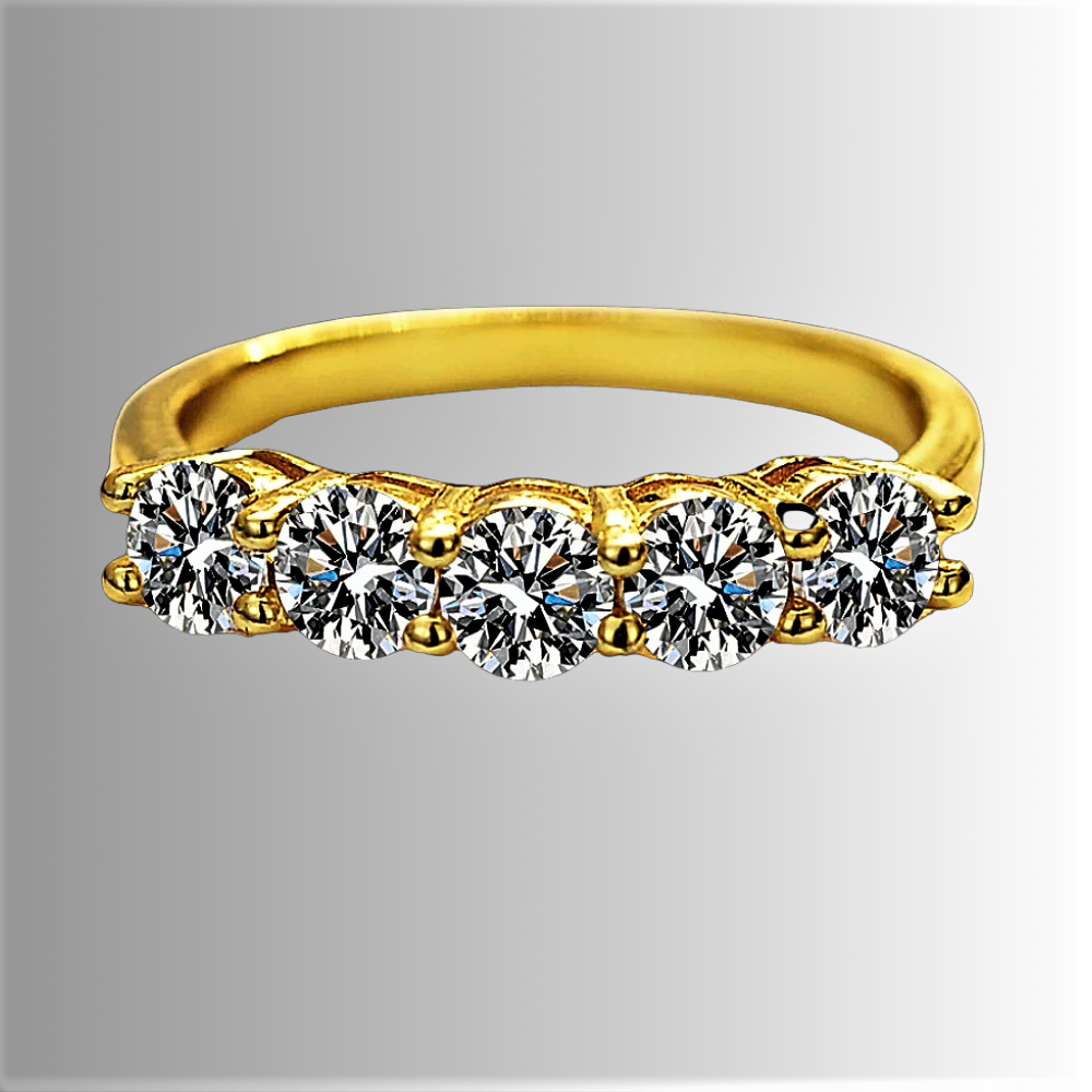 Anillo de bodas de 5 piedras: un clásico de elegancia y refinamiento