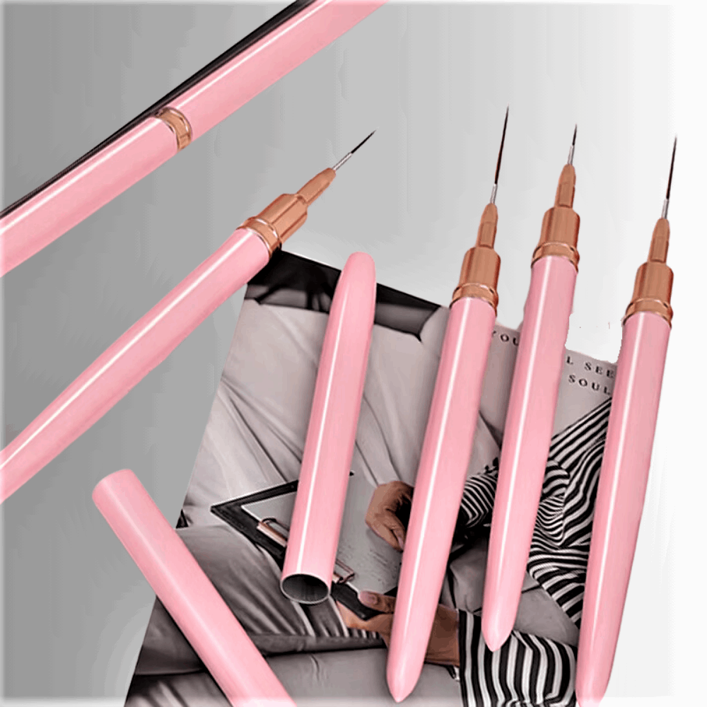 Set Professionale 5 Pennelli per Nail Art e Make-Up: Precisione e Creatività a Portata di Mano