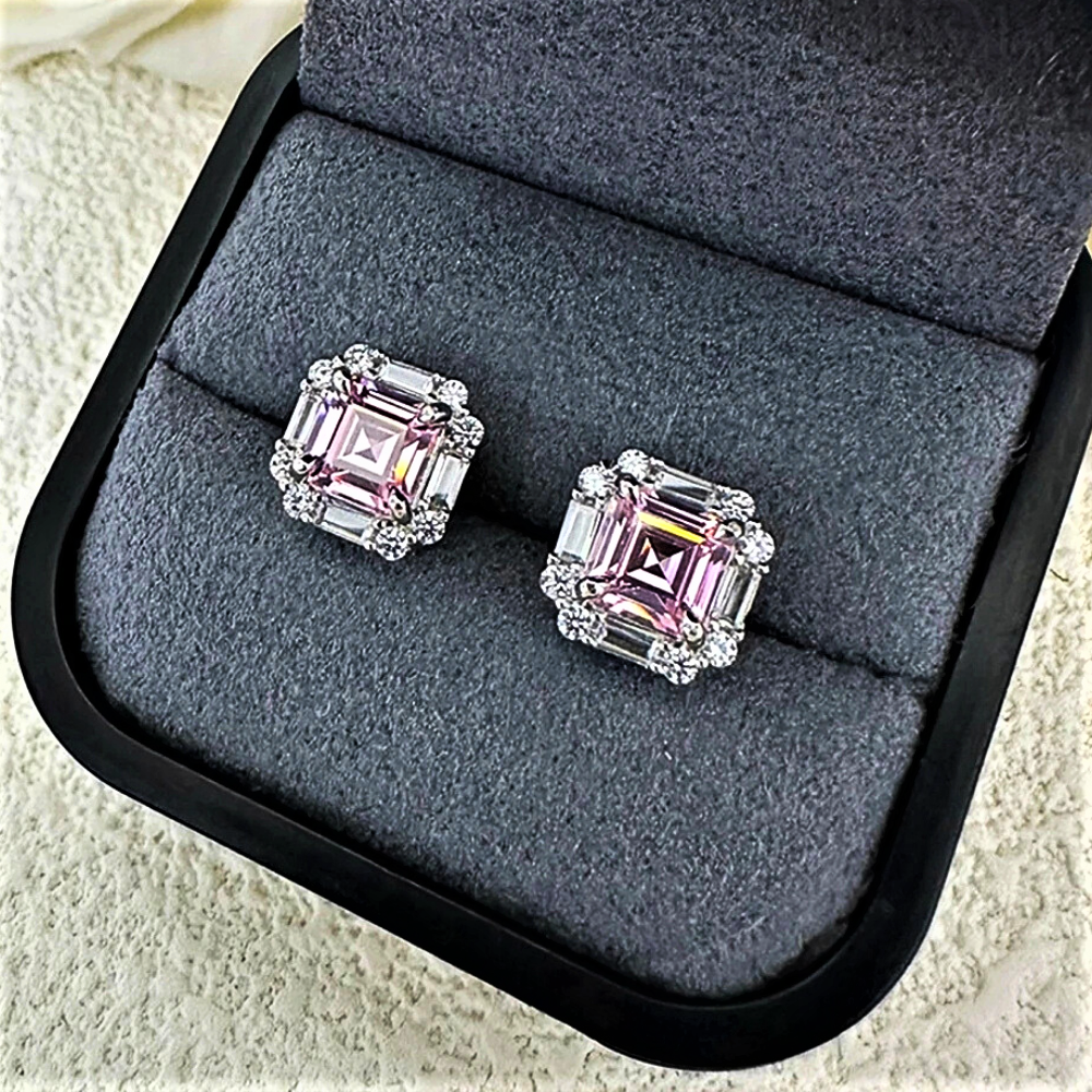 Mini Collezione di Orecchini con Gemme Lab Grown Taglio Asscher, Baguette e Brillante