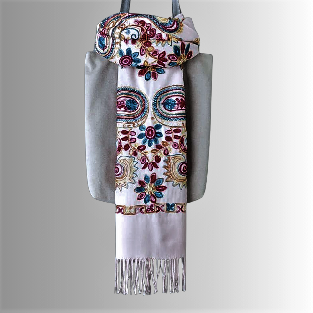 Pashmina Ricamata a Mano Eleganza dalla Tradizione Orientale
