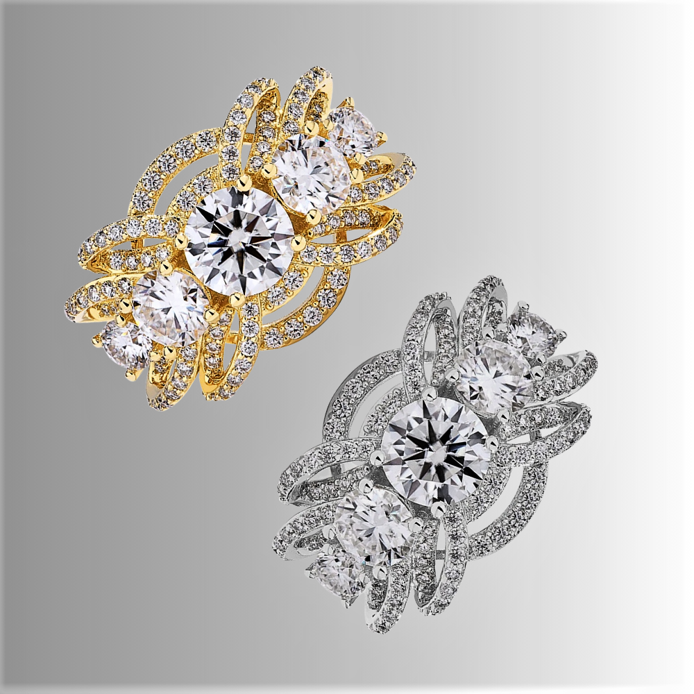 Anello a Corona con Moissaniti D Color VVS1
