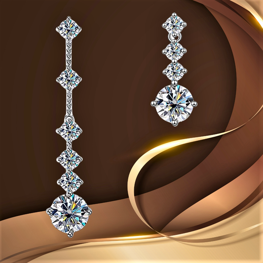 "Cascata di Luce" Orecchini dall'Eleganza Straripante