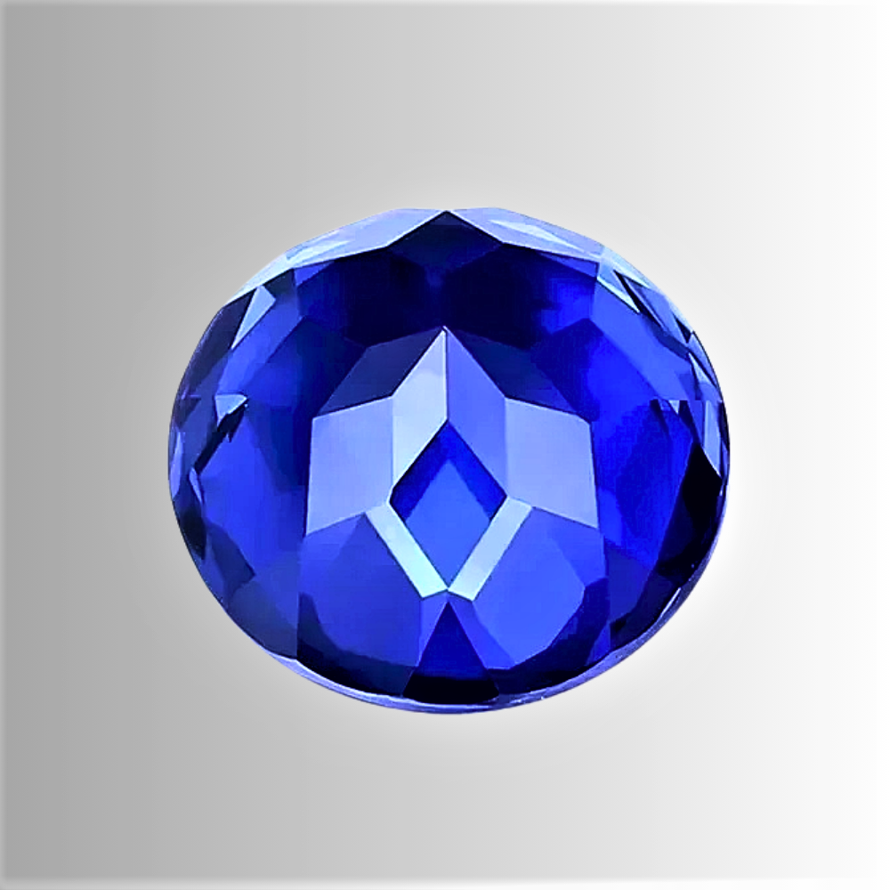 Zaffiro Royal Blue Lab Grown Taglio Brillante Certificato