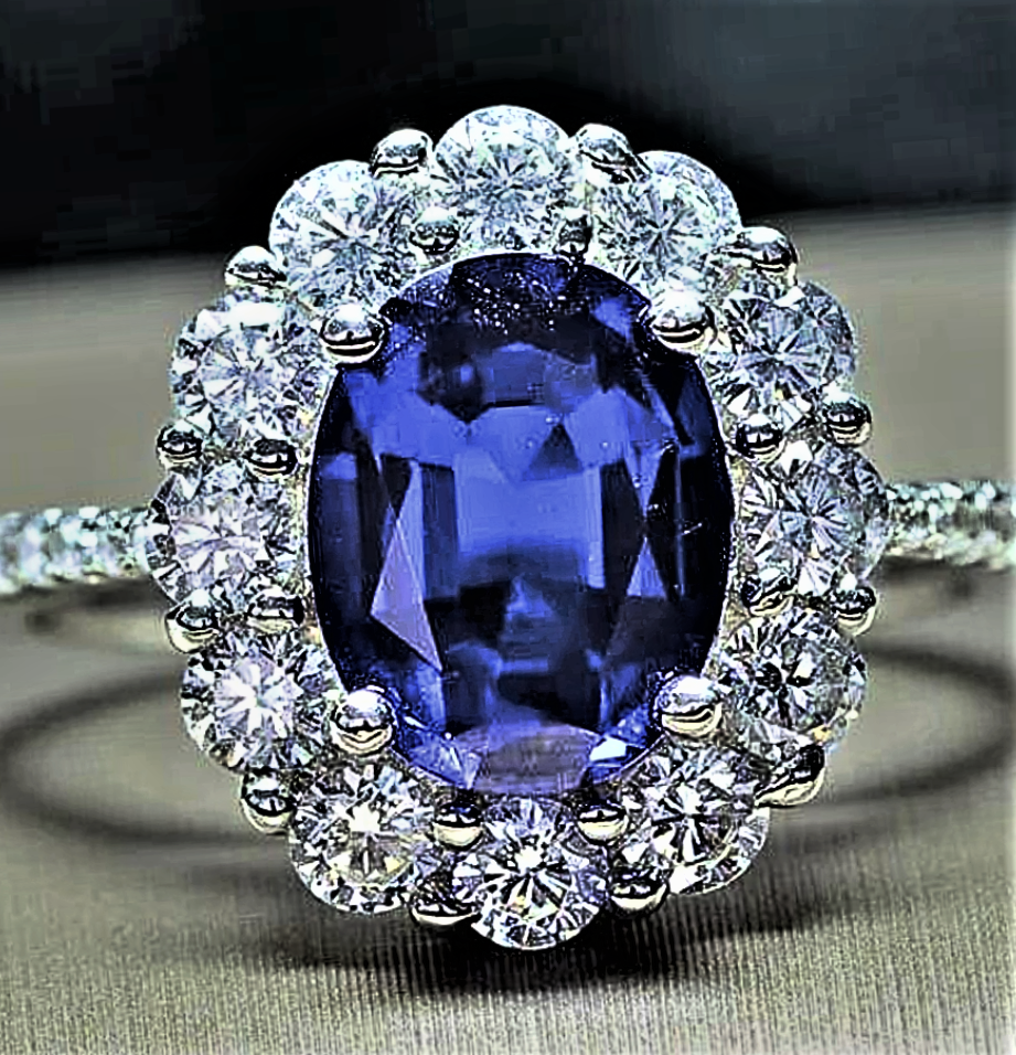 "Blue Flower" Ring Timeless Italian Elegance