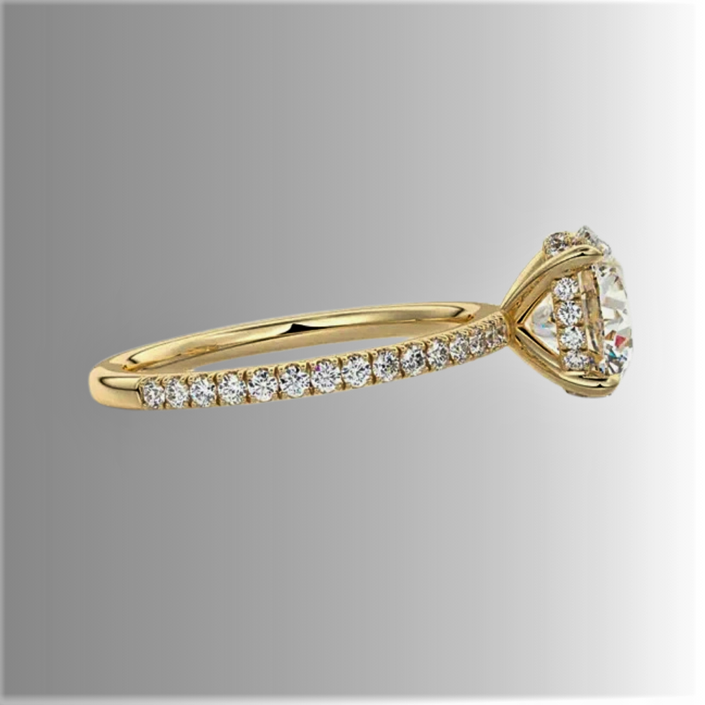 Solitario GlamLuxe con Moissanite 2 Carati: Eleganza Pura in Stile Minimal