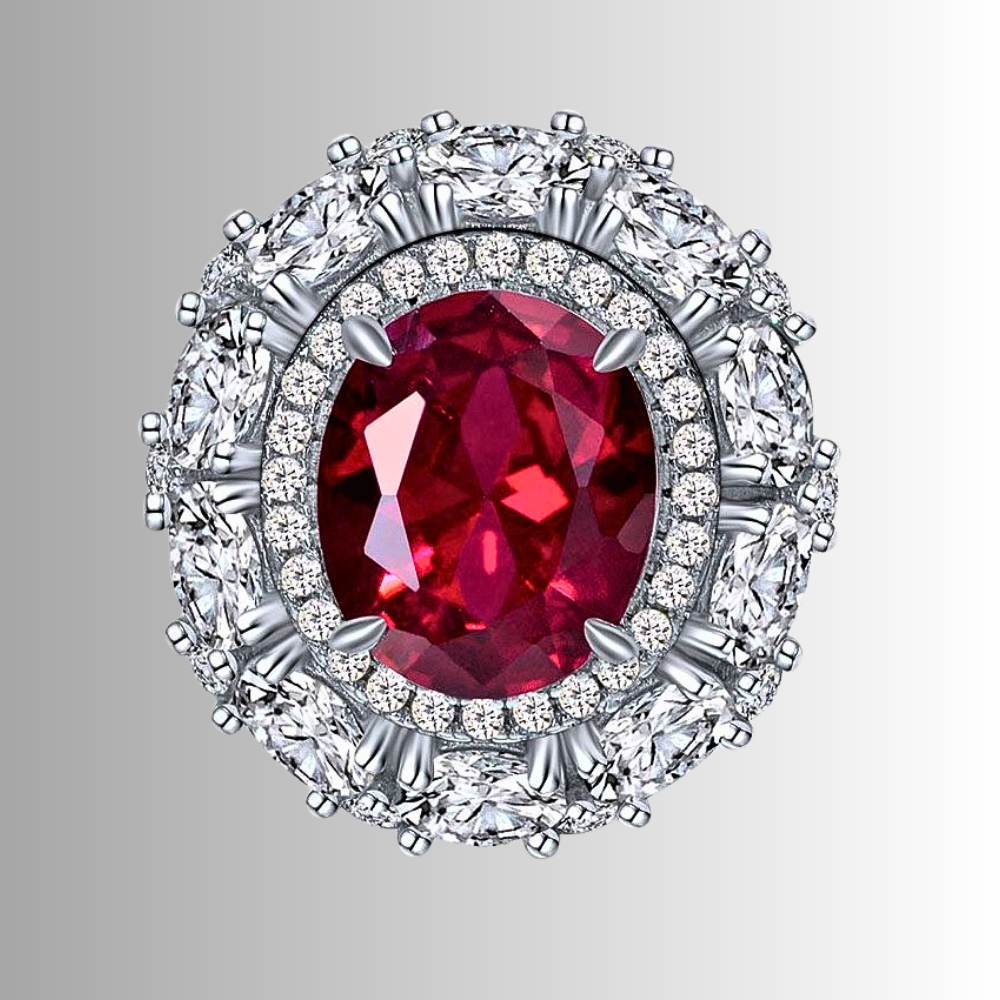 Fascione "Fiore di Luce" con Gemme ad Alto Contenuto di Carbonio