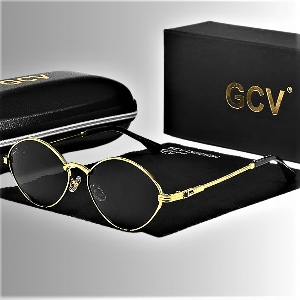 Gafas de sol GCV de aleación de titanio ovaladas: elegancia atemporal