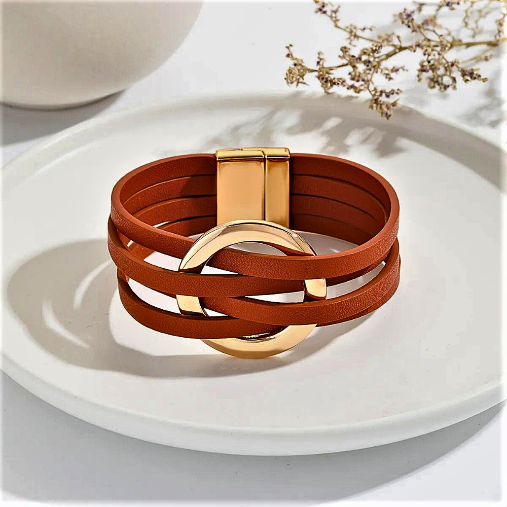 Pulsera de piel de vaca auténtica Modernidad y sostenibilidad se unen