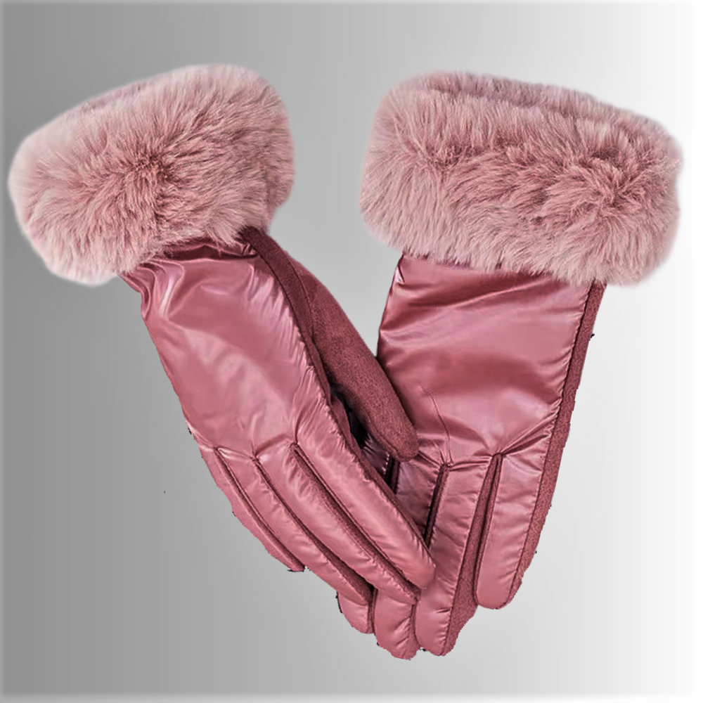 Elegantes guantes de satén y gamuza para pantalla táctil