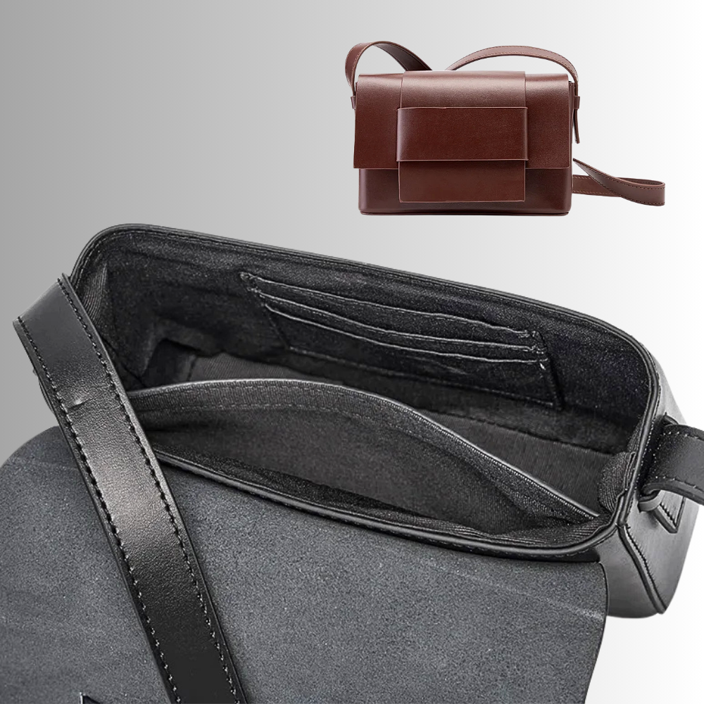 Mini Bag Rettangolare in Pelle di Vitellino