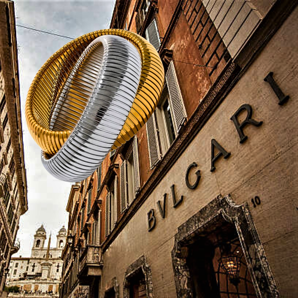 Pulsera doble "Canna del Gas": un homenaje al diseño de Bulgari