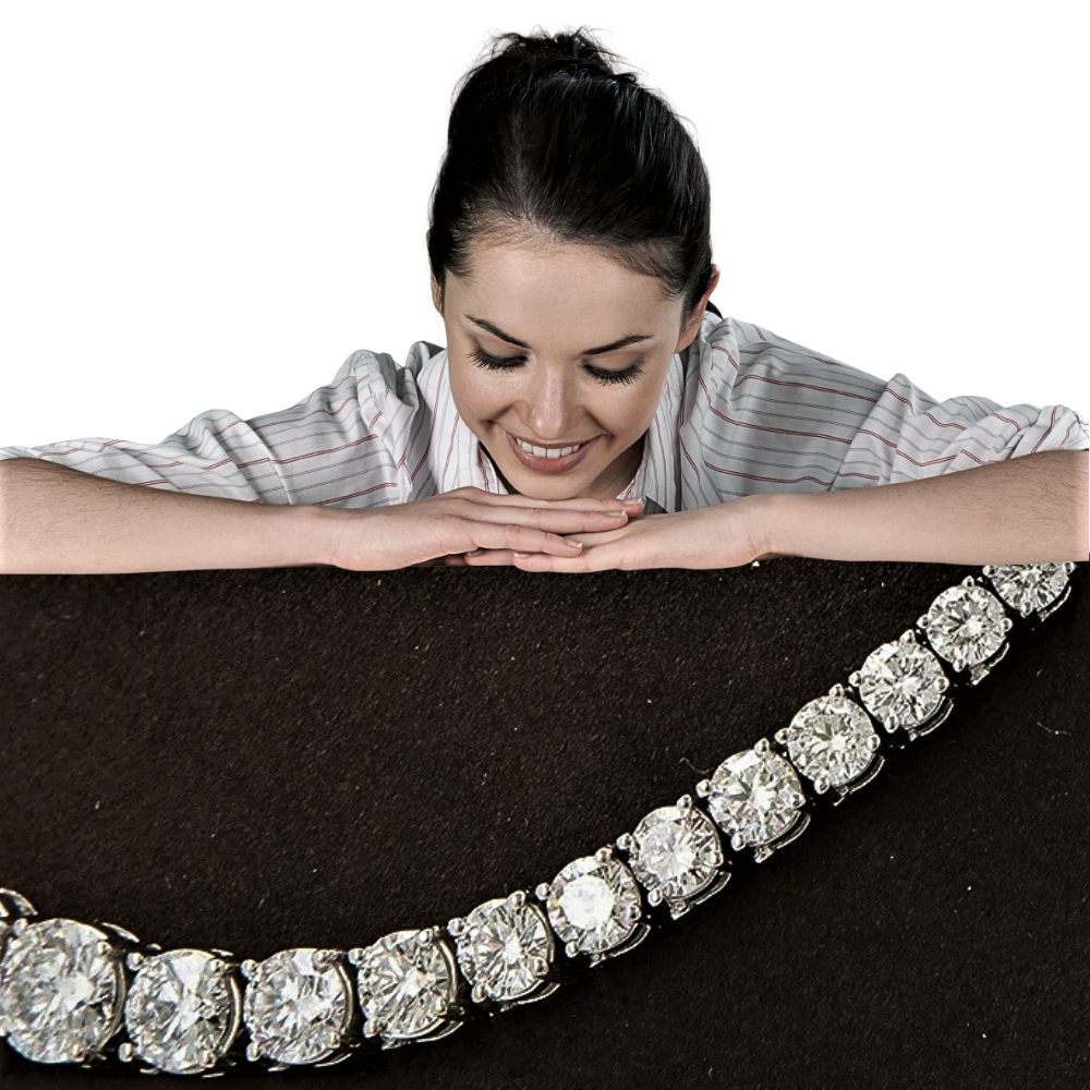 Collana Tennis a Scalare con Moissanite D Color: Fascino Discreto, Lusso Inconfondibile