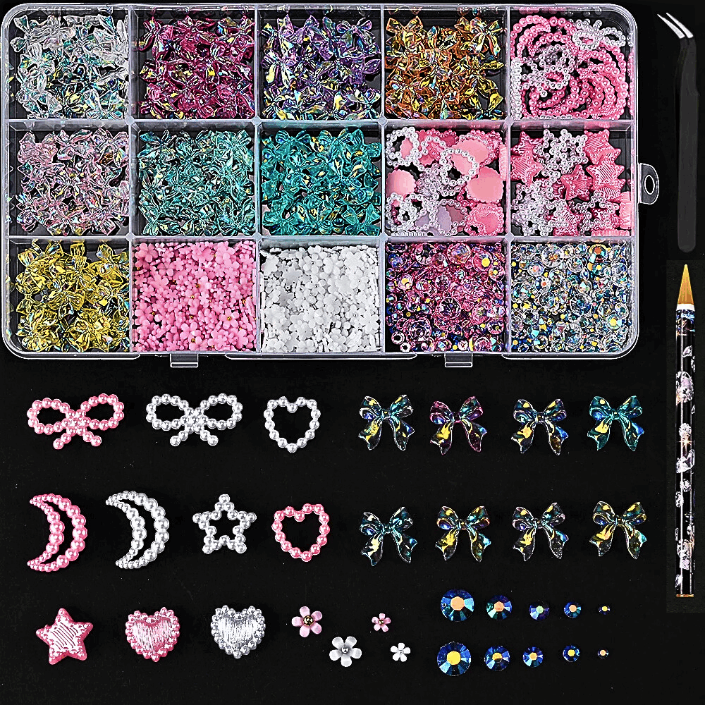 Set Decorazioni 3D per Nail Art: Fantasia e Creatività per il Tuo Fascino