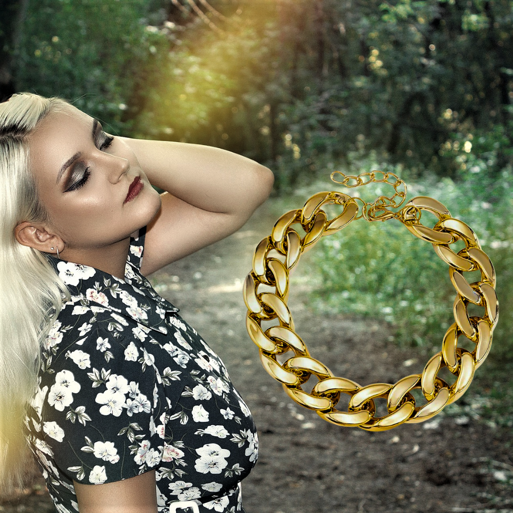 Collar “Óvalos Brillantes”: Un Triunfo de Luz y Color