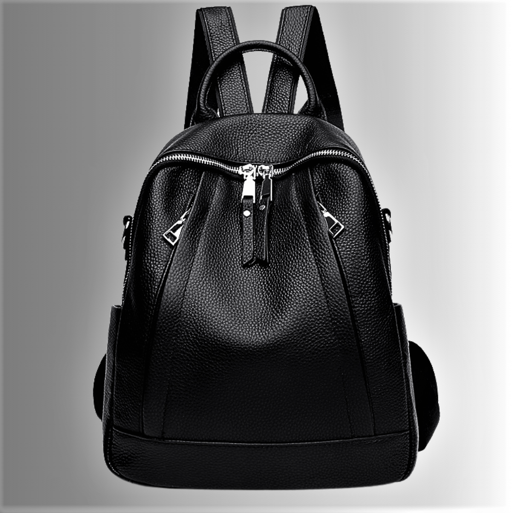 Mochila de piel de becerro negra Suavidad y elegancia