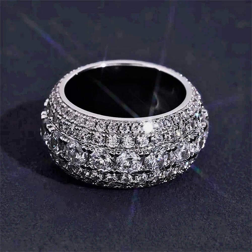 Fascione Bombato con Moissanite D Color Certificata