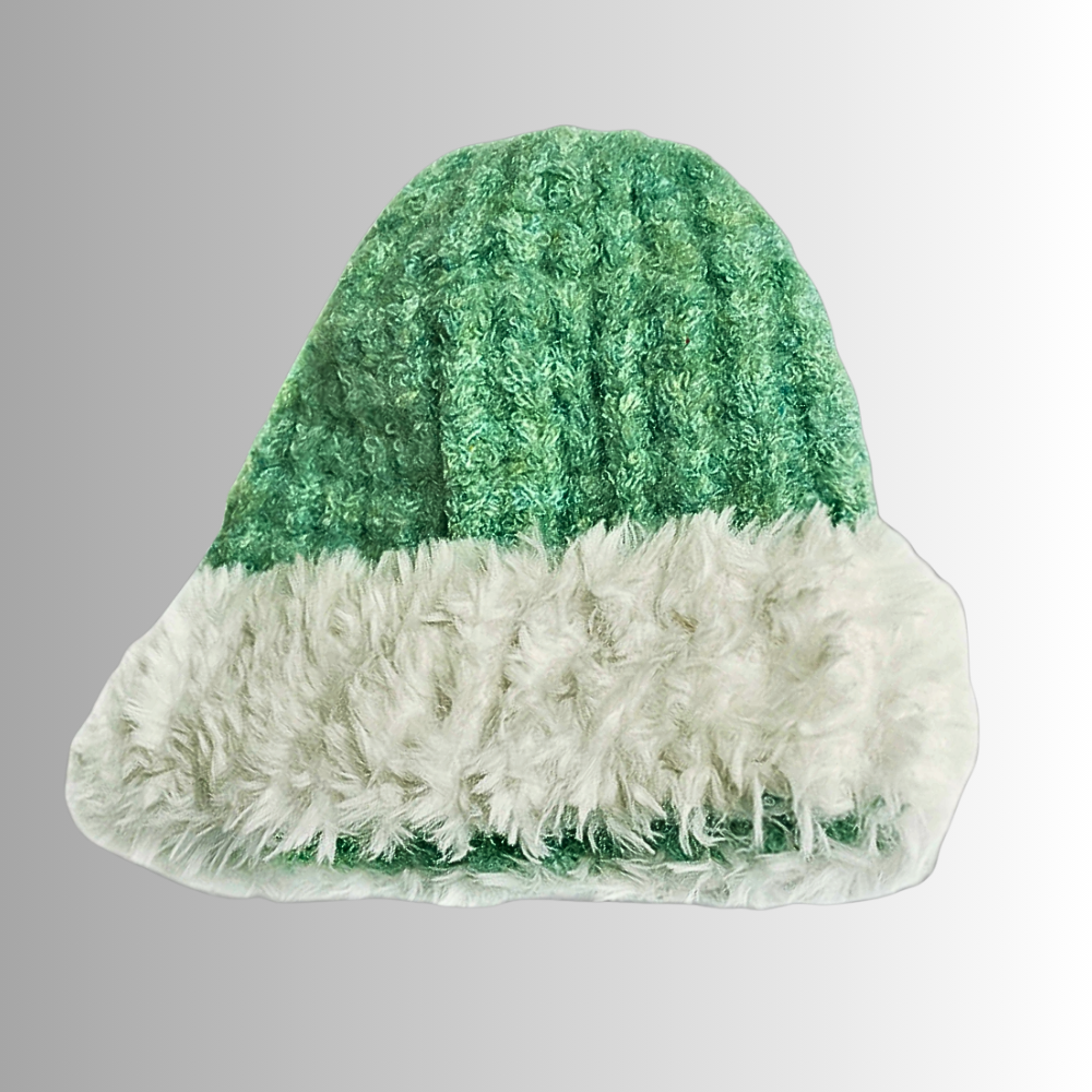 Gorro de mezcla de lana de dos tonos Elegancia y comodidad para un invierno cálido