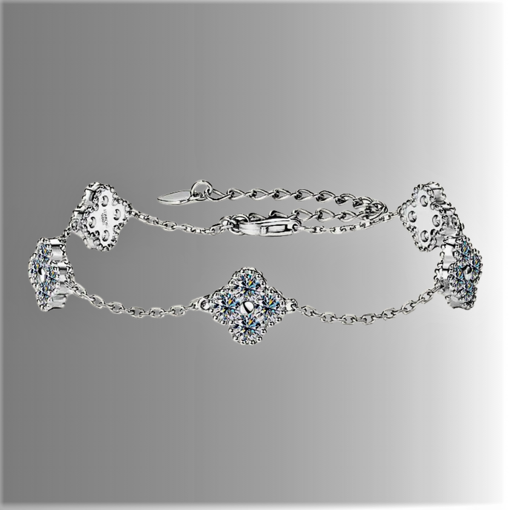 Bracciale a 5 Fiori con Moissanite D color