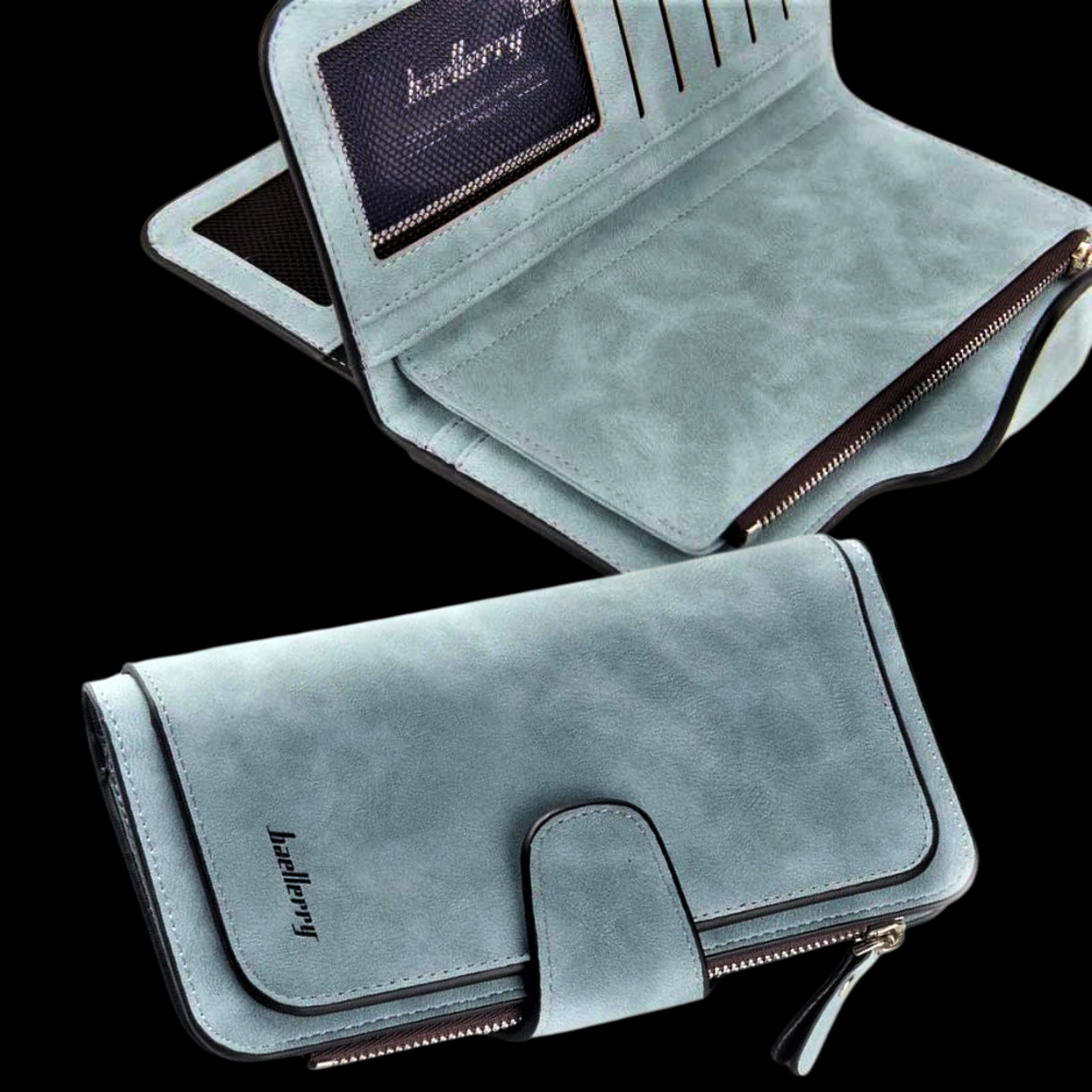 Cartera de gamuza elegante y funcional