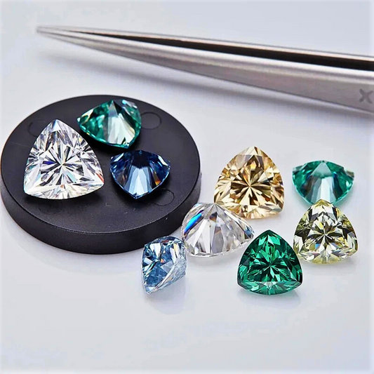 Moissanite Nera Taglio Trillion Certificata