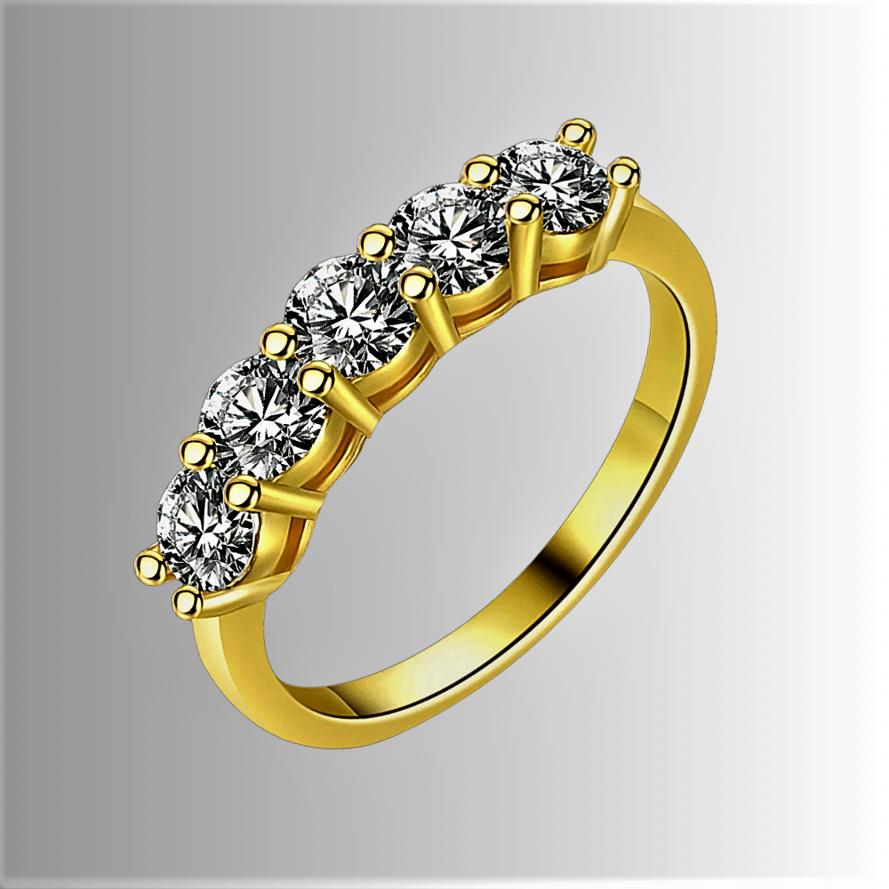 Anillo de bodas de 5 piedras: un clásico de elegancia y refinamiento