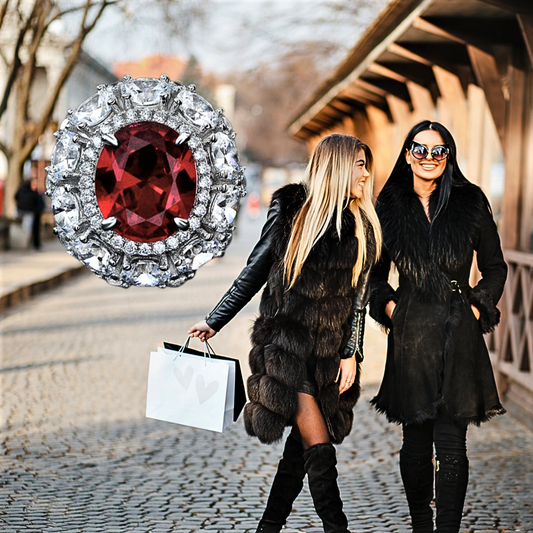 Fascione "Fiore di Luce" con Gemme ad Alto Contenuto di Carbonio