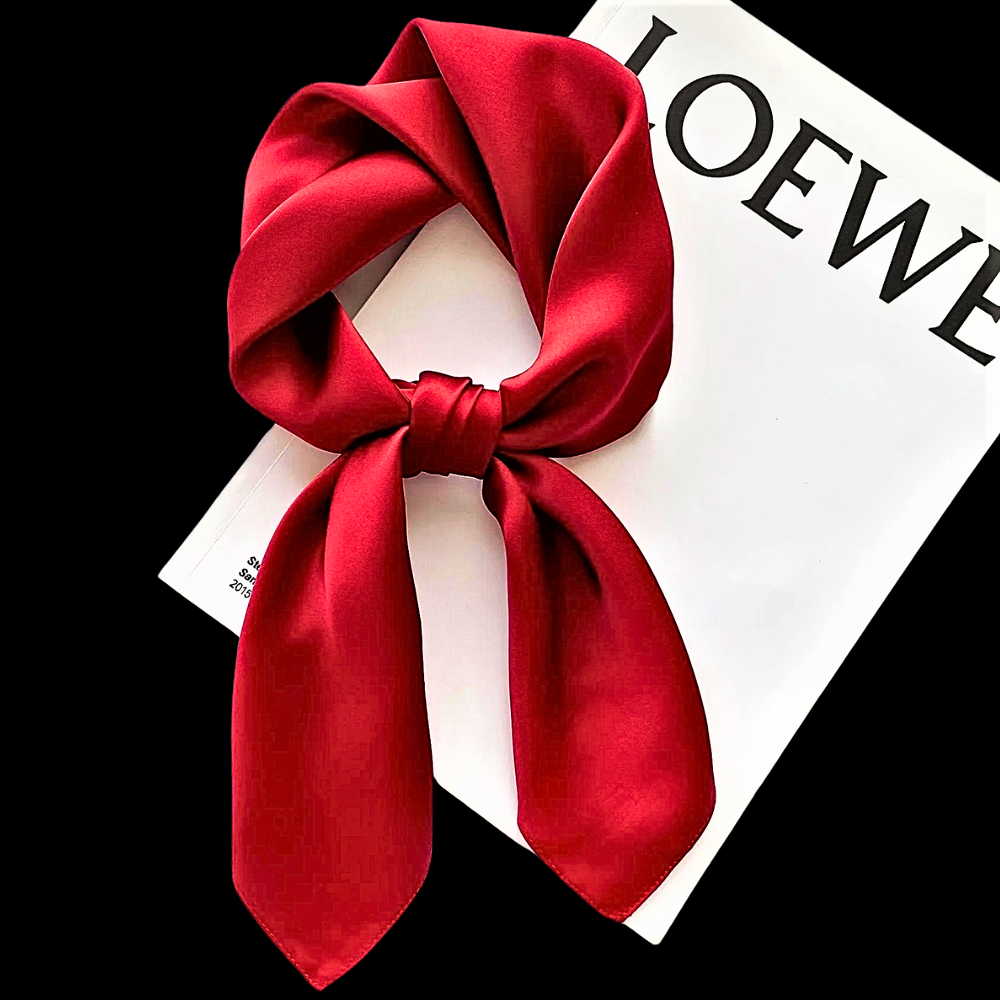Foulard in Satin di Seta Tinta Unita