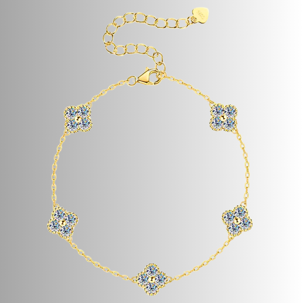 Bracciale a 5 Fiori con Moissanite D color